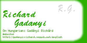 richard gadanyi business card